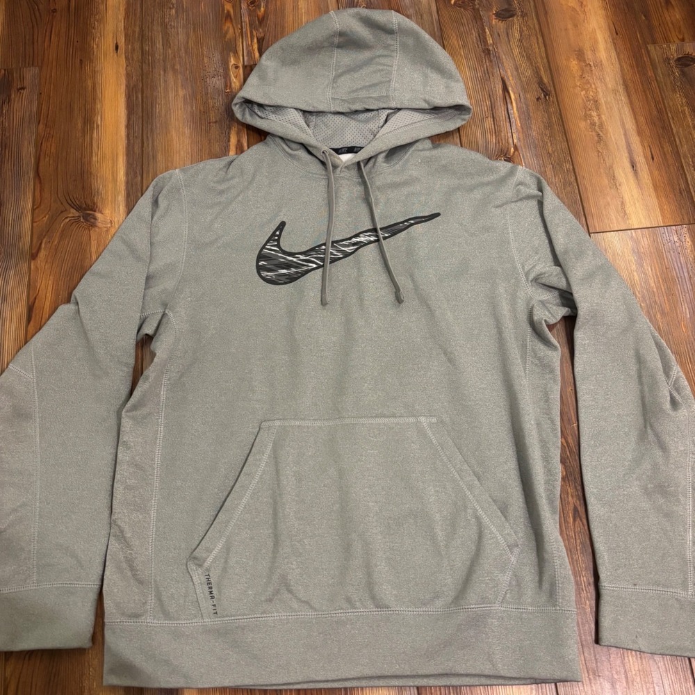 Nike Therma-FIT Mens Medium Graphic Swoosh Hoodie Sweatshirt 620171-063 Sz M